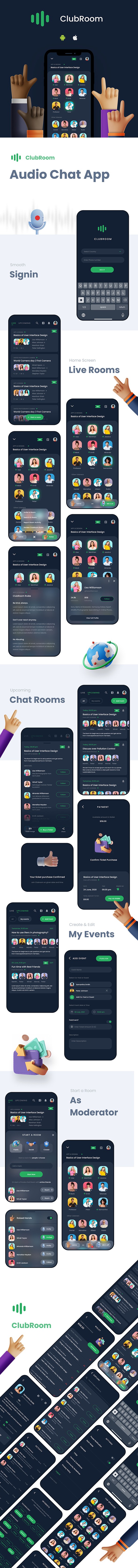 2 App Template| Clubhouse App| Communication App | Audio Chat App| Audio Room App| ClubRoom - 4