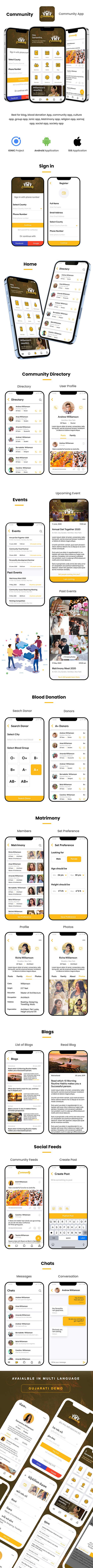 Modern Community App Template (HMTL + Css) IONIC 5 - 2