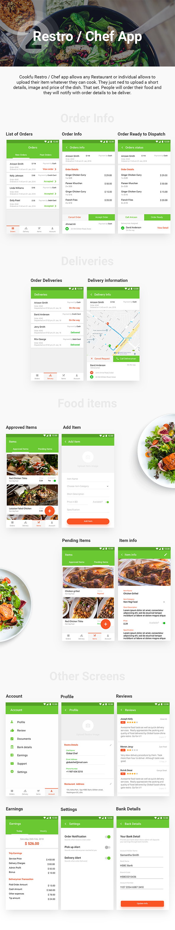 Food Delivery & Restaurant Android App Template + iOS App Template | Cookfu (HTML+CSS file - 6