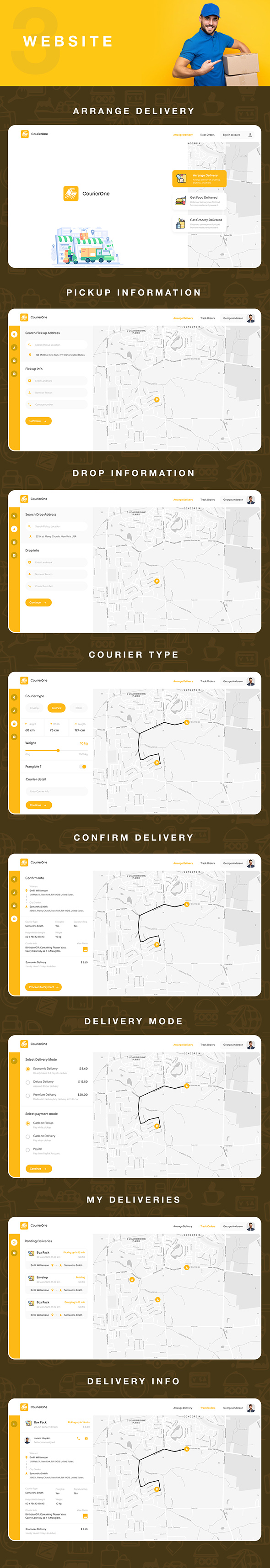 5 App Template | Peer to Peer Courier Delivery | Food Grocery App | Logistics App | CourierOne - 9