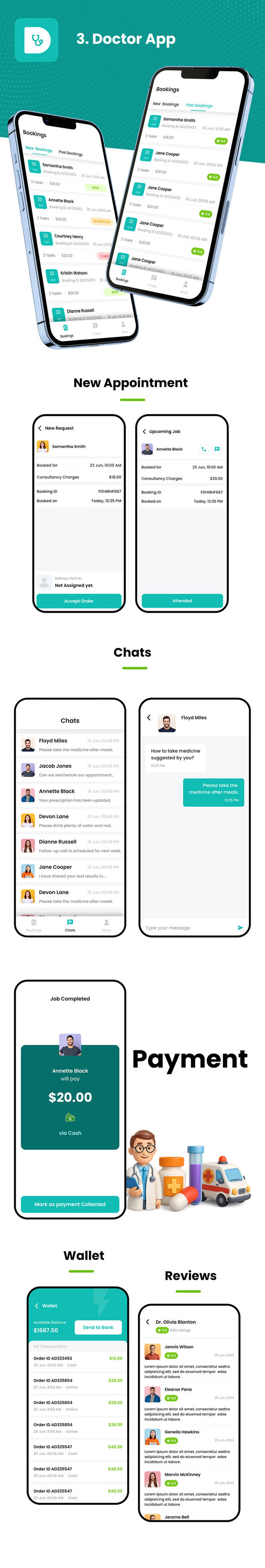 10 App Template | Doctor Appointment & Medicine Ordering App | Ambulance App | Lab Test | DeliDoc - 11