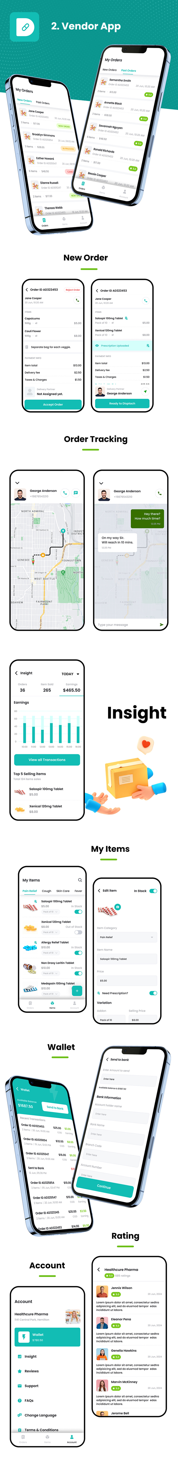 10 App Template | Doctor Appointment & Medicine Ordering App | Ambulance App | Lab Test | DeliDoc - 7