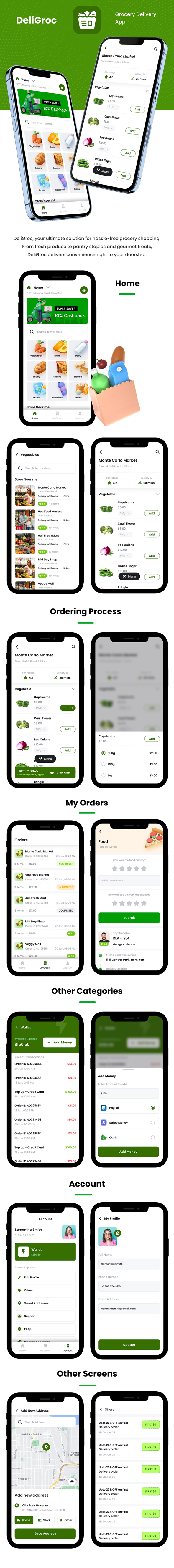 6 App Template | Multi Vendor Grocery Delivery App | Grocery App | Online Grocery | Ionic 8 DeliGroc - 3
