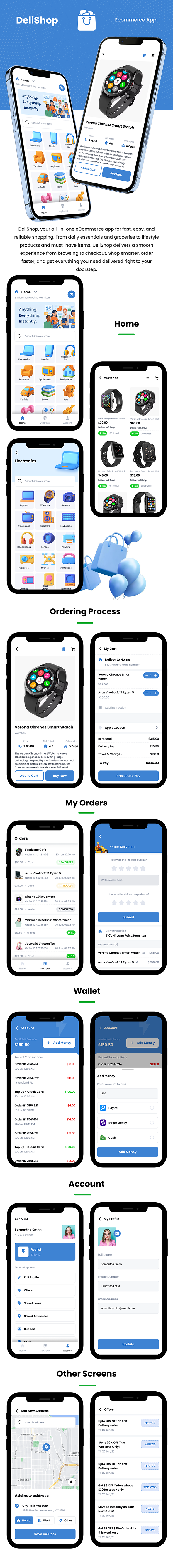 4 App Template | Multi-Vendor eCommerce Marketplace App Template | Hyperlocal Delivery | DeliShop - 5