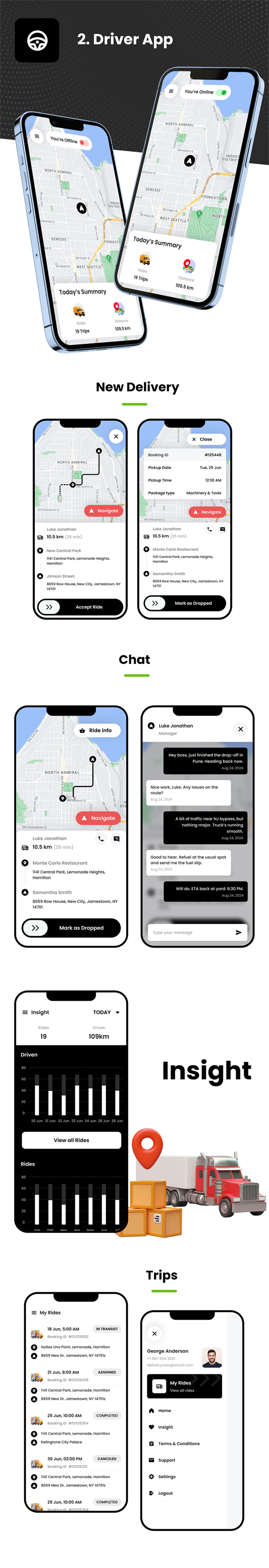 4 App Template | Truck Delivery | Logistics | Driver Assignment | FLUTTER | DeliTruck - 8