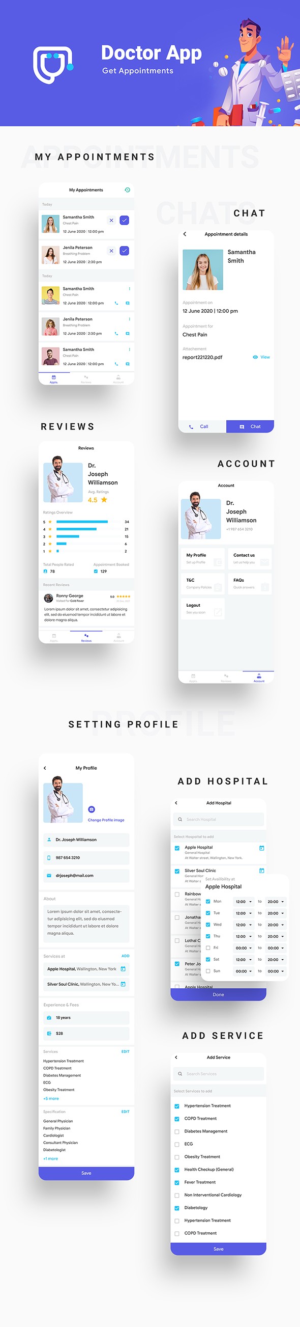 Aplikasi Pemesanan Janji Dokter 9 in1 | Templat Aplikasi Android + iOS | IONIC 6 Doctopro - 5