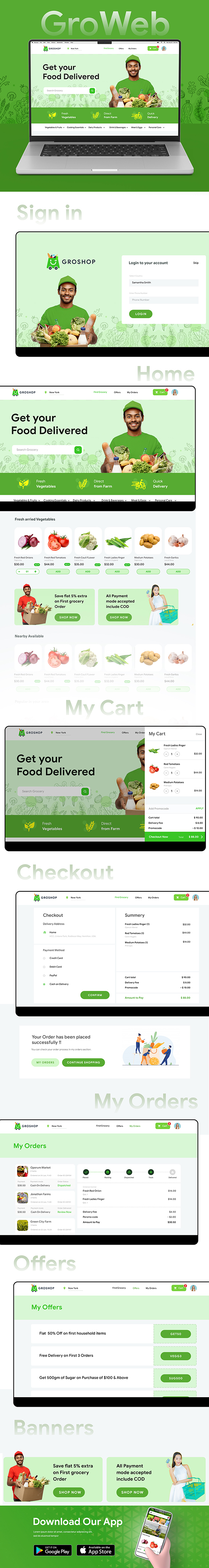 7 App Template| Grocery Delivery App| Multi Vendor Grocery Ordering App| Grocery Store App| Groshop - 11