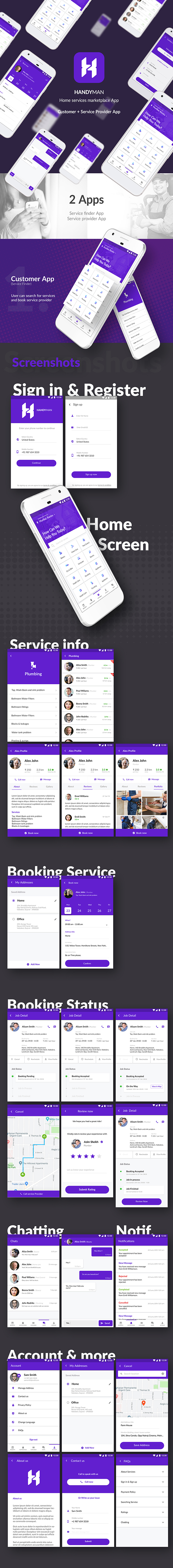 Home Service Finder| Provider| Booking Android + iOS App Template |2 Apps| HTML+CSS IONIC 3 Handyman - 2