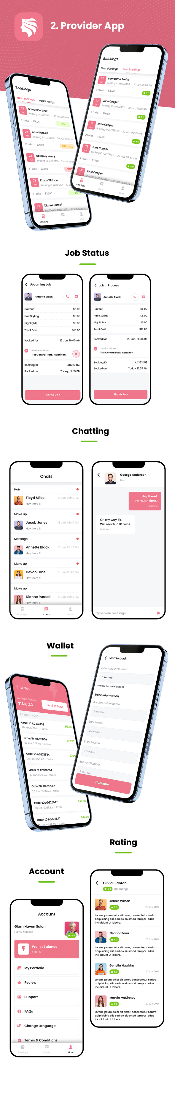 4 App Template | Salon Service Appointment Booking App | Appointment Management | Flutter | Makeover - 8