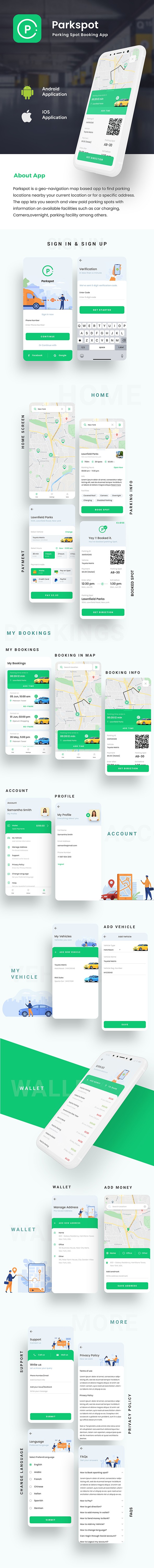 2 Modelo de aplicativo|  App de reserva de vagas de estacionamento |  Aplicativo de estacionamento |  Aplicativo de Estacionamento Inteligente|  Parque - 3