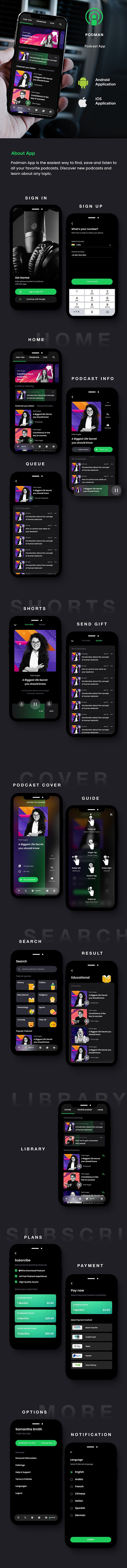 2 App Template| Podcast App| | Audio Book App | Music App| Podman - 3