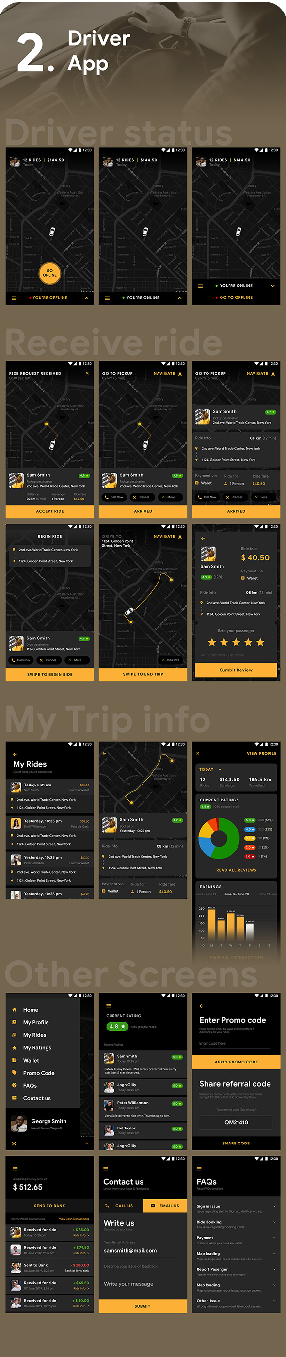 4 App Template| Taxi App | Cab Booking App| Rider App| Driver App| Qcabs - 7