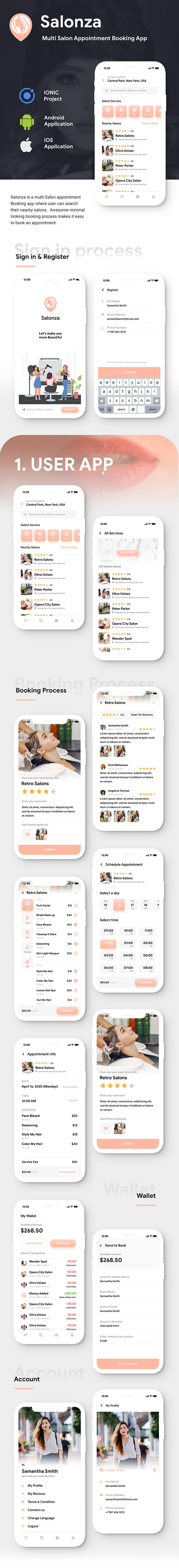 4 App Template| Salon Appointment Booking|  Appointment Management| Services Booking App| Salonza - 5