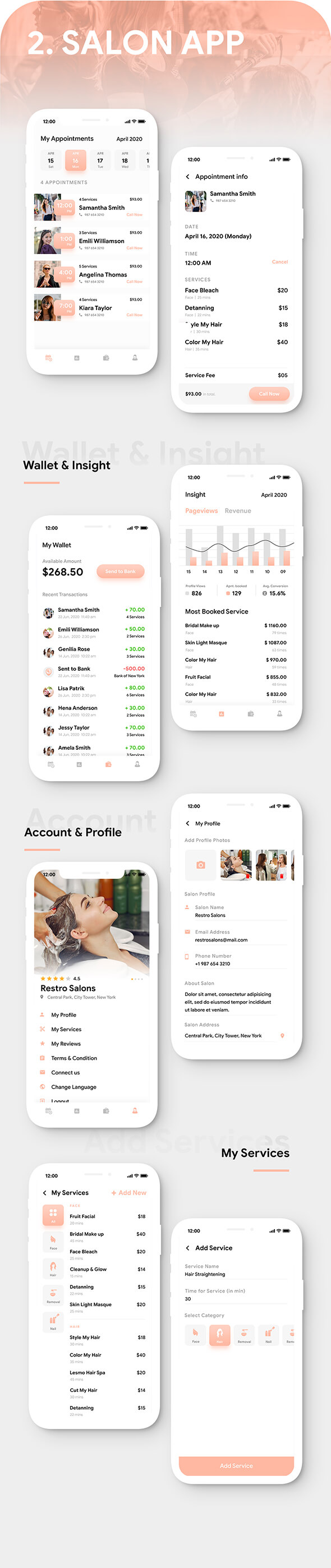 4 App Template| Salon Appointment Booking|  Appointment Management| Services Booking App| Salonza - 7