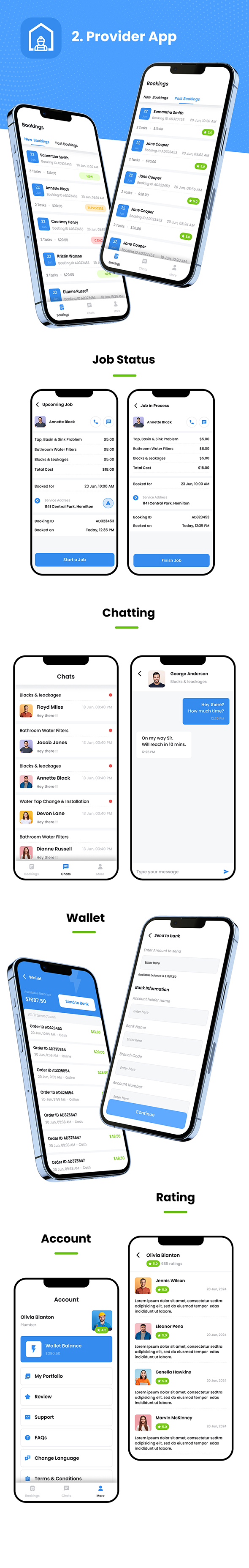 4 App Template | Service Booking| Home Service Provider | Professional Services Booking |  ServBook - 4