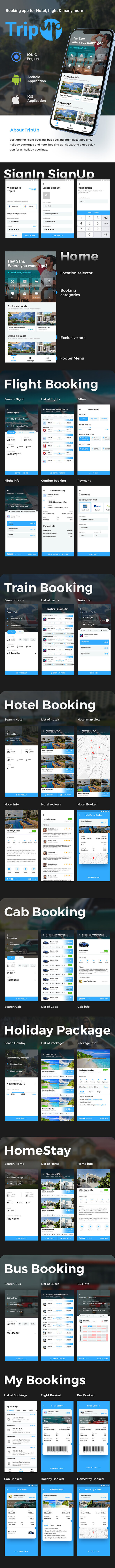 Flight Booking Android App + Flights iOS App Template| Hotel Booking App| IONIC 5| TripUp - 3