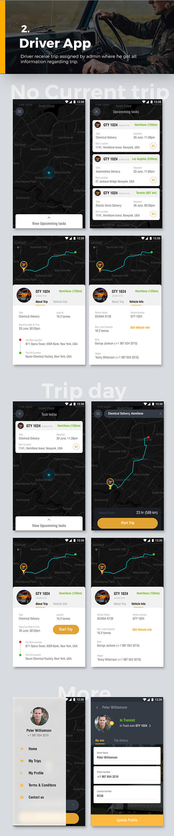 Truck Tracking Android + iOS App Template | 2 Apps | Truck App Driver app | Flutter 2 | TrucksUp - 5